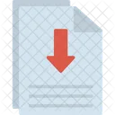 Download File Arrow Down Document アイコン