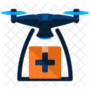 Drone Llevar Medica Icono