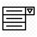 Drop Down Menu  Icon