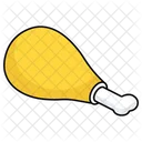 Drumstick Chicken Piece Leg Piece Icon