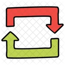 Dual Arc Arrow Data Sync Share Files Icon