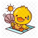 Duck Summer Beach Icon