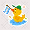 Duck Flag Water Duck Swimming Duck Icono