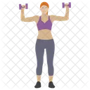 Dumbbells Exercise Push Ups Bicep Muscles Icon