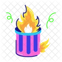 Dumpster Fire Trash Fire Burning Dustbin アイコン