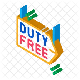 Duty Free Paper Bag  Icon