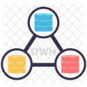 DWH、ビッグデータ アイコン