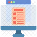 E Learing Computer Online Icon