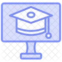 E Learning Duotone Line Icon Icon