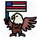 Eagle Holding Flag  Icon