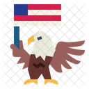 Eagle Holding Flag  Icon