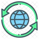 Earth Travel Around The World Icon