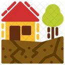 Disaster Cracked Home Icon