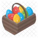 Easter Basket Easter Egg Basket Easter Bucket Icon