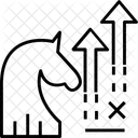 Echecs Graphique Croissance Icône