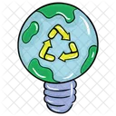 Eco Energy Green Energy Light Icon