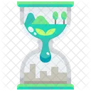 Reloj de arena ecológico  Icono