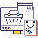 전자상거래 온라인 쇼핑 디지털 쇼핑 아이콘