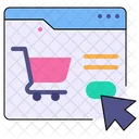 Cartoon Expand Shopping Website Icon