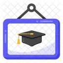 Education Board Hanging Board Academic Board Icon