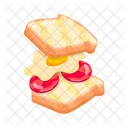 Egg Sandwich Egg Toast Breakfast Sandwich Icono