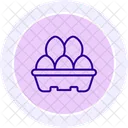 Egg Tray Color Circle Icon Icon