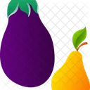 Eggplant Pear Fruit Icono