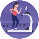 Cinta De Correr Equipo De Gimnasio Ejercicio En Cinta De Correr Icono