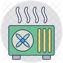 Electric Heater Device Icon