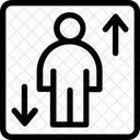 エレベーター、リフト、男性 アイコン