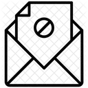 차단된 이메일 정크 메일 스팸 이메일 아이콘