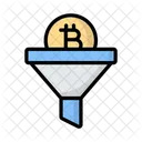 Embudo De Criptomonedas Logotipo De Bitcoin Bitcoin Icono