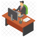 Employee Desk  Icon