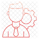 従業員、経営陣、企業 アイコン