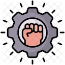 Empowerment Gear Hand And Gesture Icon