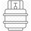 에너지 가스 탱크 얇은 아이콘 아이콘