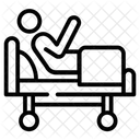 Paciente Enfermedad Postrado En Cama Icono