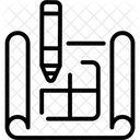 Engineering Design Architecture Blueprint Icon