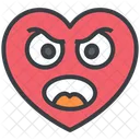 Corazon Emoji Cara Icono