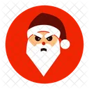 Icono De Emoji De Santa Enojado Santa Riendo Navidad Icono