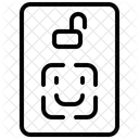 Entsperren Mit Gesichtserkennung Gesichtssperre Entsperren Gesichtserkennung Symbol