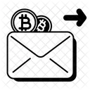 Enviar Dinheiro BTC Caneta Sorteio Ícone