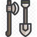 Equipment Shovel Axe Icon