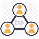 ERP、アプリケーション、ビジネス アイコン