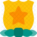 Escudo De Estrella Insignia De Estrella Insignia De Premio Icono