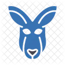 Esel Gesicht Zoo Symbol