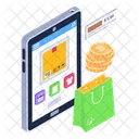 Mcommerce Online Parcel Eshopping Icon