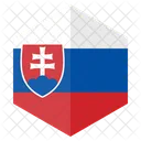 Eslovaquia Pais Bandera Icono