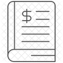 Icono De Estados Financieros De Linea Delgada Icono