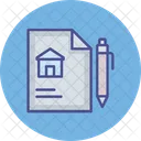 Estate Contract Home Loan Application Mortgage Papers Icon